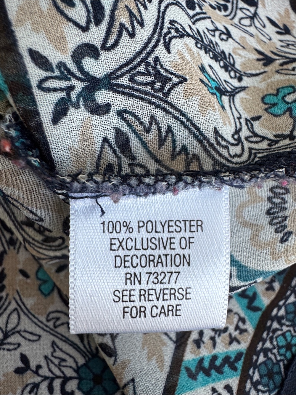 Croft & Barrow Geo Floral Boho tunic - Picture 7 of 9
